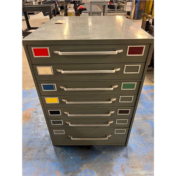 Nice - 7 Drawer Cabinet w/Contents - Associated w/other VideoJet Lots