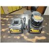 Image 1 : 2 Dewalt 18 volt Battery Chargers & 1 18 Volt Battery