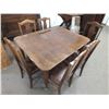 Image 1 : Antique Table & 6 Chairs w/ Side Board