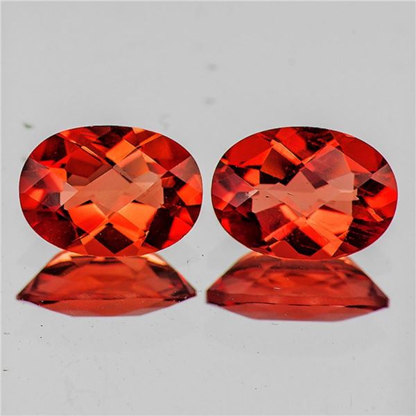 Natural Reddish Orange Andesine Pair [Flawless-VVS]