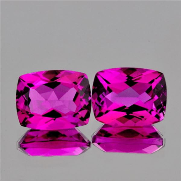 Natural  Vivid Pink Topaz Pair 12x10 MM {Flawless-VVS1}