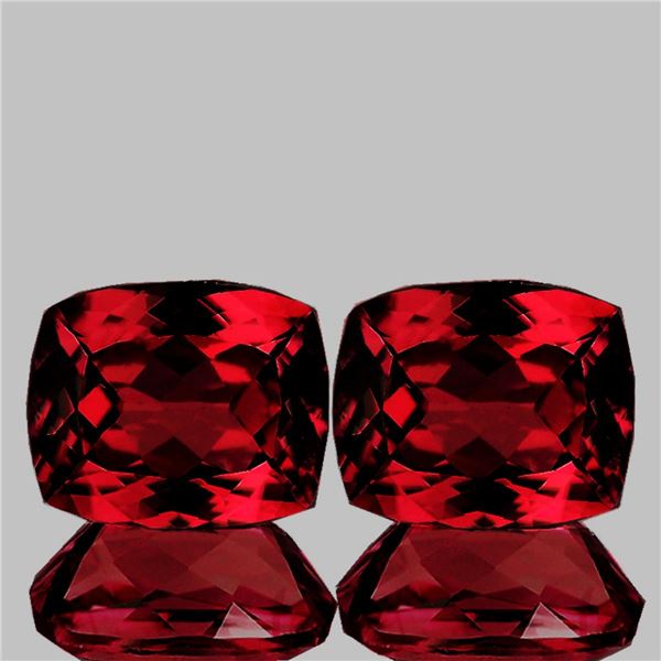 Natural Crimson Red Topaz Pair {Flawless-VVS1}