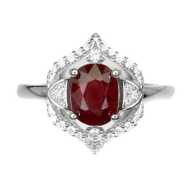 Natural Pigeon Blood Red Ruby Ring