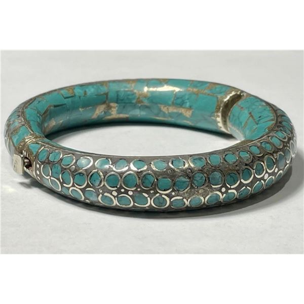 Natural Tibet Hand Made Turquoise Bangle