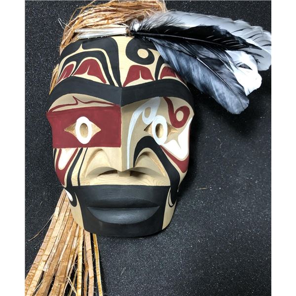 West Coast Native Hand Carved Warrior Mask