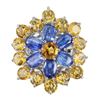 Image 1 : Natural Kyanite & Citrine Ring