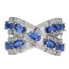 Image 3 : Natural Blue Kyanite & Rhodolite Garnet Ring