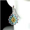 Image 1 : Natural Citrine Rhodolite Garnet Earrings