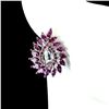 Image 1 : Natural Aquamarine Rhodolite Garnet Earrings