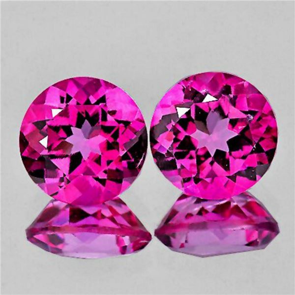 Natural AAA Hot Pink Topaz Pair{Flawless-VVS1}