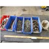 Image 1 : 5 Trays with Contents (Nails, Hose Clamps, Gate Hinges)
