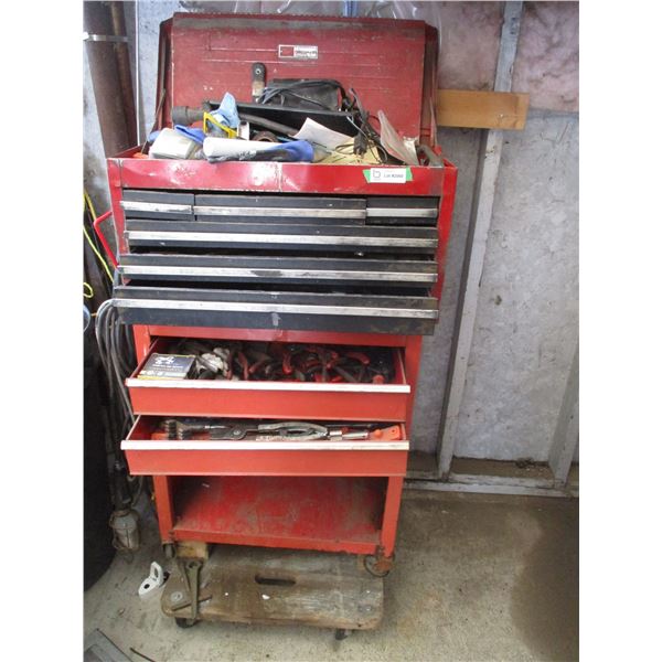 2 Piece Sears Craftsman Toolbox with Contents (on Wheels)