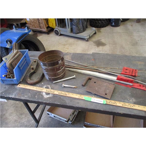 Coping Saw, Threaded Rod, Leg Bolts, Misc.