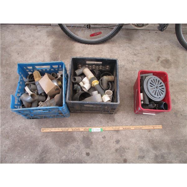 (3) Crates of Plastic Fittings