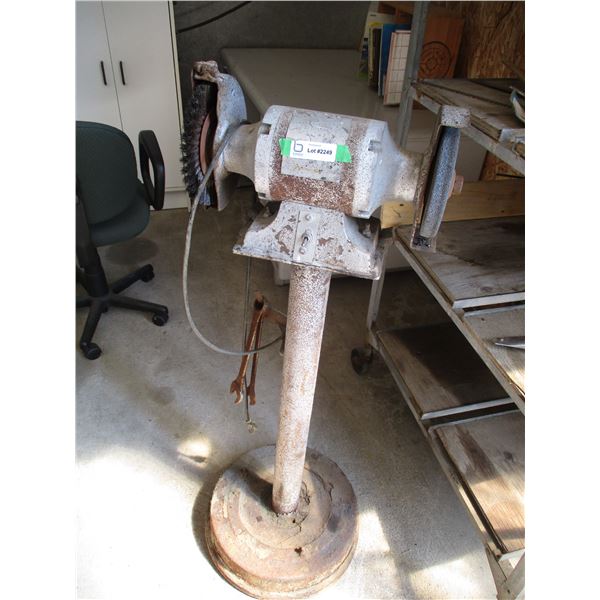 Bench Grinder with Stand (Heavy Base, 47  Tall)