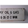 Image 3 : Hudson's Bay Oil and Gas Metal Lease Sign - 38" x 10"