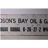 Image 4 : Hudson's Bay Oil and Gas Metal Lease Sign - 38" x 10"