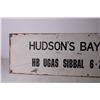 Image 5 : Hudson's Bay Oil and Gas Metal Lease Sign - 38" x 10"