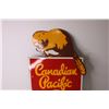 Image 3 : Layered Porcelain Canadian Pacific Railway Fantasy Sign - 19" Tall