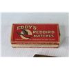 Image 2 : Eddy's Red Bird Matches (empty box) - Vintage Brass Lighter - Perfume Bottle - OXO Cubes Tin (empty)