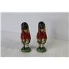 Image 4 : Vintage Riley's Coffee Tin (2) Vintage Ceramic Soldiers - (3) Metal Harclay Figurines (Made in USA) 