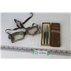 Image 1 : Vintage Googles (poor condition) - Parker Pen (only one is Parker)