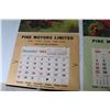 Image 4 : (2) Vintage Calendars - Pine Motors LTD -1960 - 1963