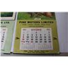 Image 2 : (2) Vintage Calendars - Pine Motors LTD -1961 - 1962