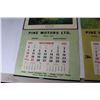 Image 4 : (2) Vintage Calendars - Pine Motors LTD -1961 - 1962
