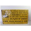 Image 4 : Stock Yard Sign - Hartford Connecticut (19.5 x 11")