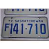 Image 3 : Pair 1972 Sask License Plate
