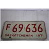 Image 2 : Pair 1971 Sask License Plate