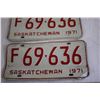 Image 3 : Pair 1971 Sask License Plate