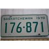 Image 2 : (1) 1970's Sask License Plate