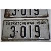 Image 3 : Pair 1948 Sask License Plate