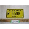 Image 1 : 1981 Alabama Motorcycle License Plate