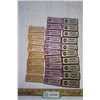 Image 1 : (28) Gulf Fuel Stickers, 8 Regular Clear, 10 Diesel, 10 Regular Purple