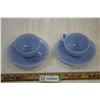 Image 1 : (2) Pyrex Blue Dephite Cup and Saucers