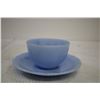 Image 3 : (2) Pyrex Blue Dephite Cup and Saucers