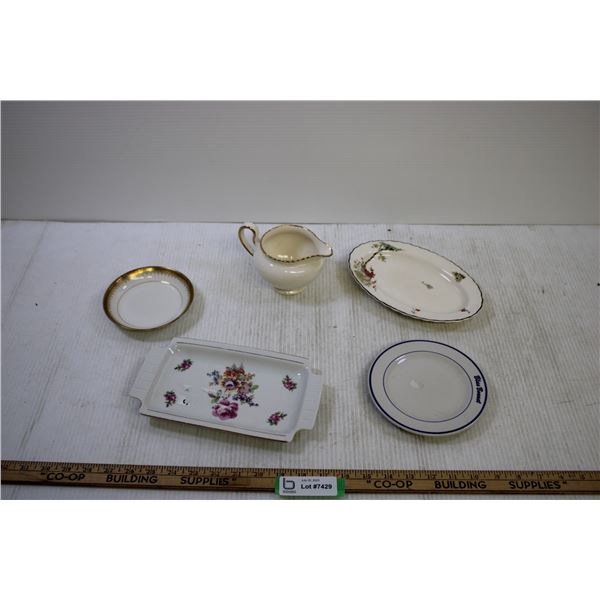 Misc. Glass Lot + Limoges Plate