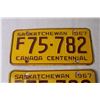 Image 3 : (2) 1967 Saskatchewan License Plates