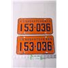 Image 1 : (2) 1963 Saskatchewan License Plates