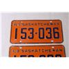Image 3 : (2) 1963 Saskatchewan License Plates