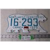 Image 1 : 1975 Northwest Territories Polar Bear License Plate