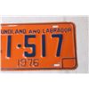 Image 2 : 1976 Newfoundland License Plate