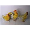 Image 3 : (5x Bid Price) (5) Folk Art Chicken Decorations