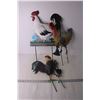 Image 1 : (3) Rooster Yard Decorations