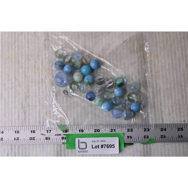 Assorted Blue Marbles