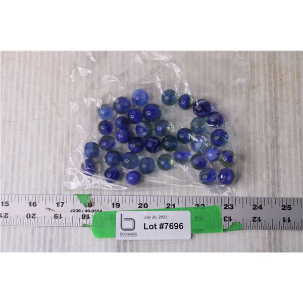 Assorted Blue Marbles