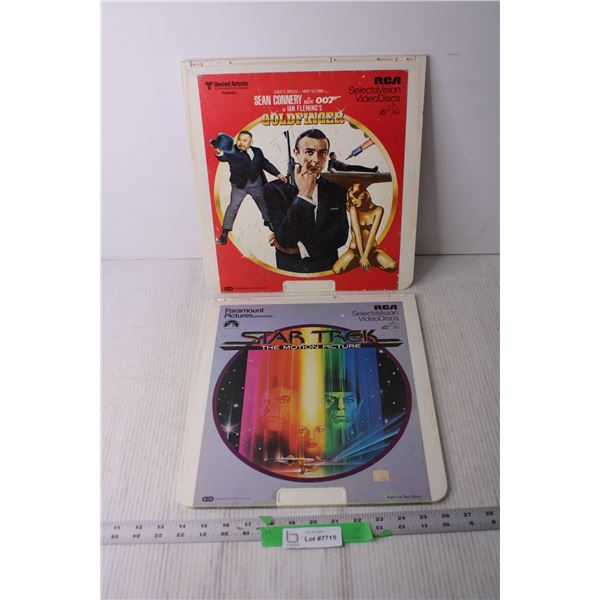 (2) RCA Video Discs - Goldfinger, Star Trek